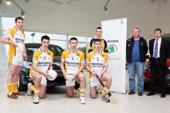 Bandon players James O'Donovan, Patrick O'Brien, Michael Cahalane, Mark Sugrue and James McSweeney with Teddy McCarthy [Bandon Intermediate coach and Former Cork All Star] and Justin Galvin [MD Finbarr Galvins].
