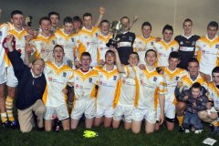 Bandon celebrate after they defeated Bantry to win the West Cork U16A football final under lights at Sam Maguires Dunmanway on Wednesday. Picture Denis Boyle