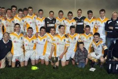 Bandon celebrate after they defeated Bantry to win the West Cork U16A football final under lights at Sam Maguires Dunmanway on Wednesday. Picture Denis Boyle